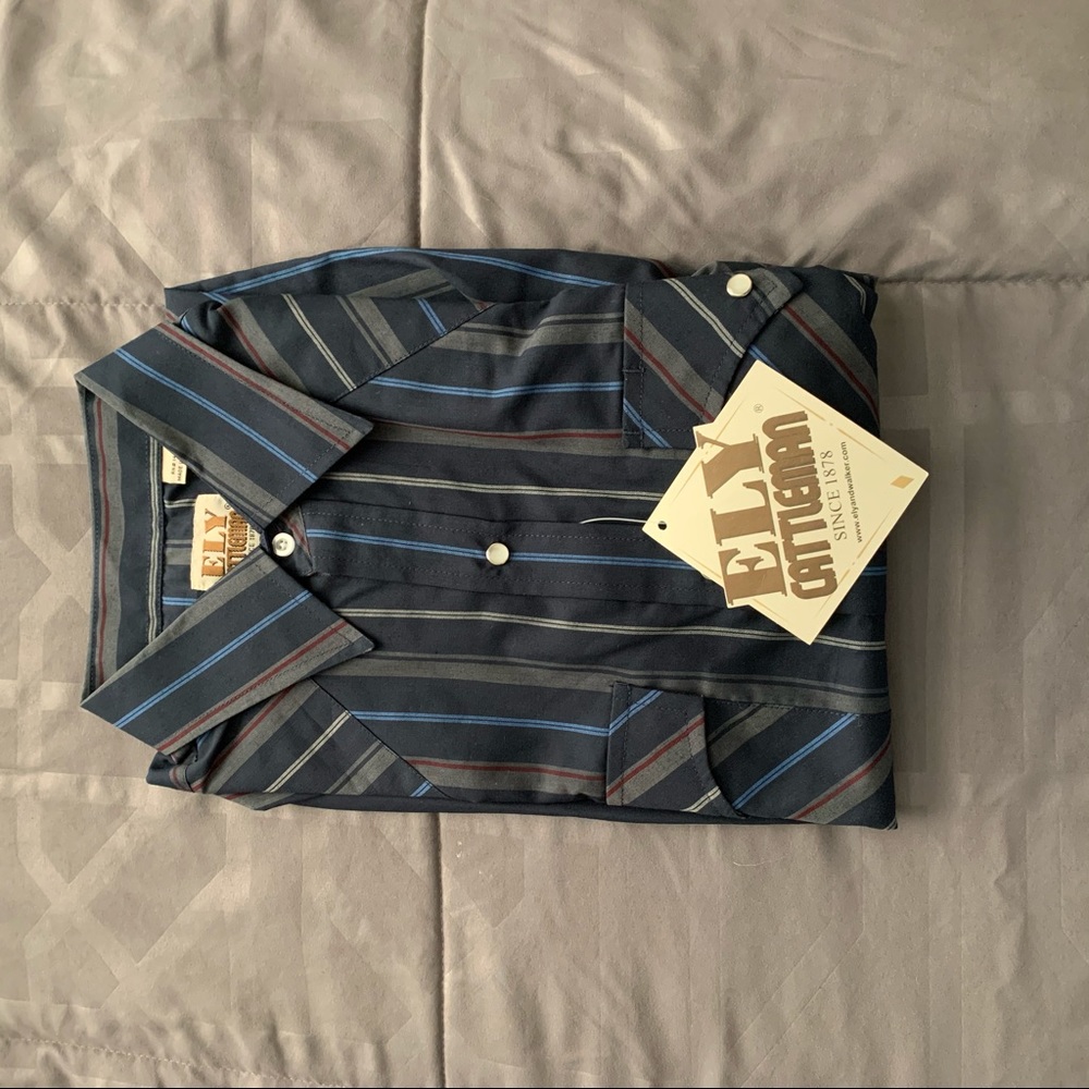 Ely Cattleman men’s striped long sleeve shirt
